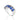 RHODIUM ELEGANT NIGHT RING IN BLUE