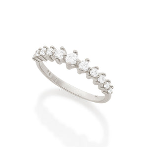RHODIUM STUDDED SKINNY RING