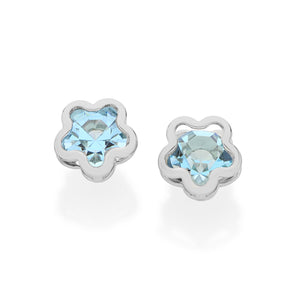 RHODIUM PLATED EARRING WITH CRYSTAL