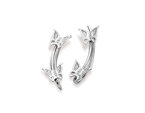 RHODIUM PLATED EARRING