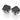 RHODIUM PLATED EARRING WITH ZIRCONIA