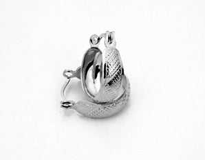 RHODIUM PLATED EARRING
