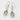 RHODIUM PLATED EARRING WITH PEARL AND CRYSTAL