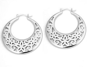 RHODIUM PLATED EARRING