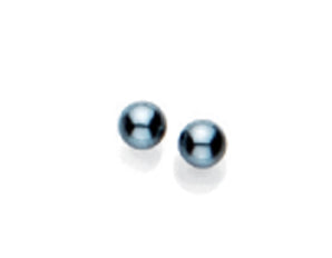 RHODIUM PLATED EARRING WITH PEARL