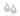 RHODIUM PLATED EARRING WITH ZIRCONIA