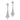 RHODIUM PLATED EARRING WITH ZIRCONIA