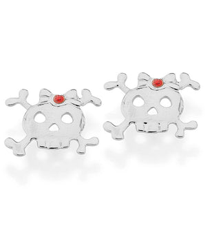RHODIUM PLATED EARRING WITH CRYSTAL