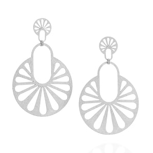 RHODIUM PLATED EARRING