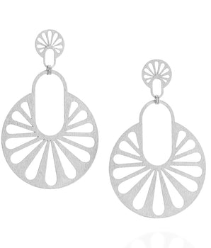 RHODIUM PLATED EARRING