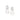 RHODIUM PLATED EARRING WITH ZIRCONIA AND STONE