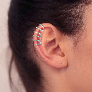 RHODIUM PLATED EARRING