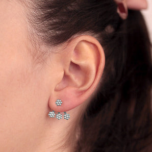 RHODIUM PLATED EARRING