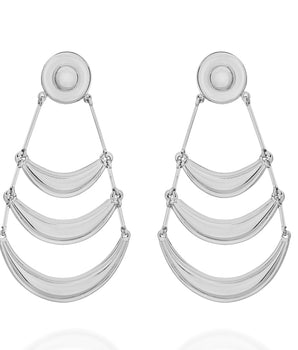 RHODIUM PLATED EARRING