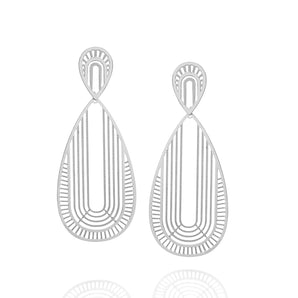 RHODIUM PLATED EARRING