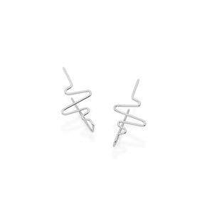 RHODIUM PLATED EARRING