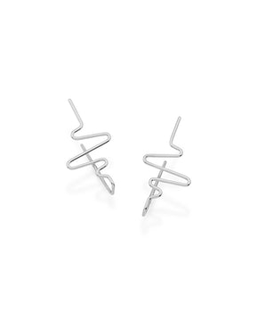 RHODIUM PLATED EARRING