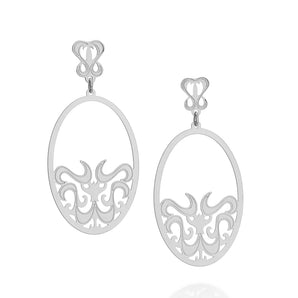 RHODIUM PLATED EARRING