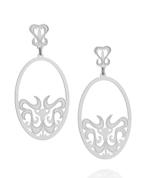 RHODIUM PLATED EARRING