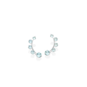 RHODIUM PLATED EARRING WITH CRYSTAL