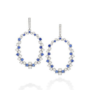 RHODIUM PLATED EARRING WITH ZIRCONIA