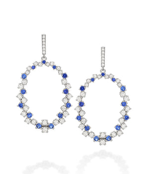RHODIUM PLATED EARRING WITH ZIRCONIA