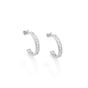 RHODIUM PLATED EARRING