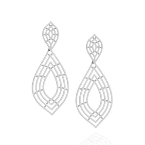 RHODIUM PLATED EARRING