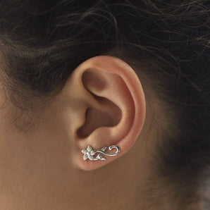 RHODIUM PLATED EARRING