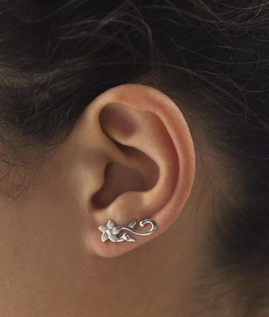 RHODIUM PLATED EARRING