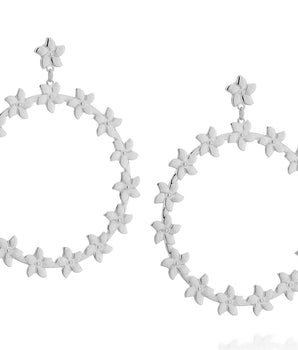 RHODIUM PLATED EARRING