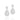 RHODIUM PLATED EARRING WITH ZIRCONIA