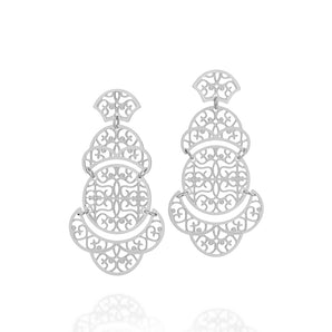 RHODIUM PLATED EARRING