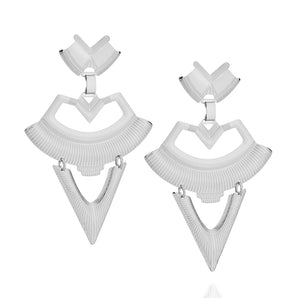 RHODIUM PLATED EARRING