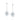 RHODIUM PLATED EARRING WITH ZIR