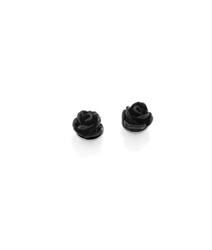 RHODIUM PLATED EARRING WITH STONE