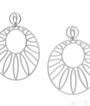 RHODIUM PLATED EARRING
