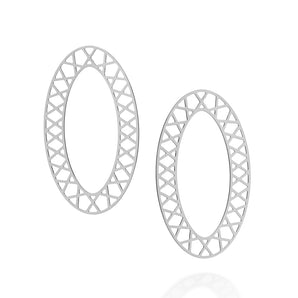 RHODIUM PLATED EARRING
