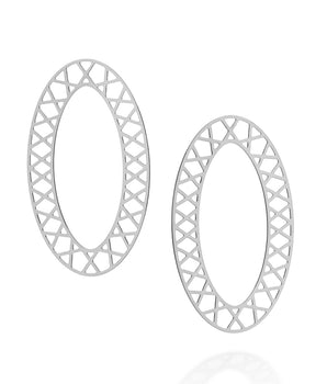 RHODIUM PLATED EARRING