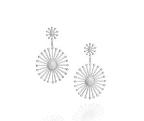 RHODIUM PLATED EARRING