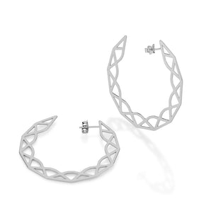 RHODIUM PLATED EARRING