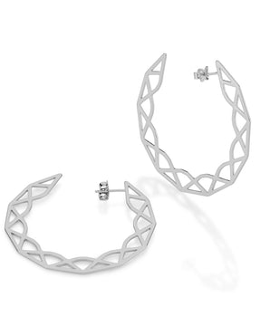 RHODIUM PLATED EARRING