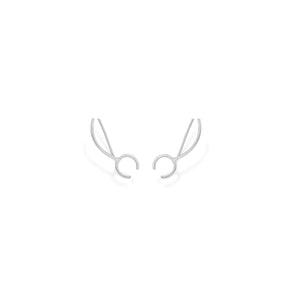 RHODIUM PLATED EARRING