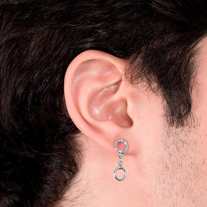 RHODIUM PLATED EARRING