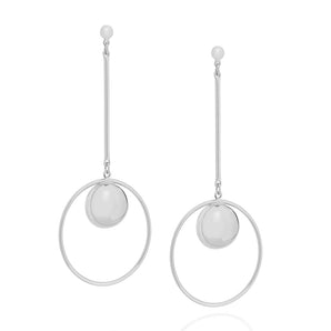 RHODIUM PLATED EARRING