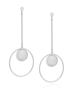 RHODIUM PLATED EARRING