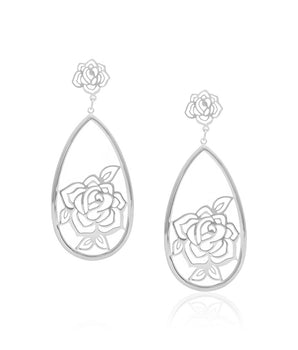 RHODIUM PLATED EARRING