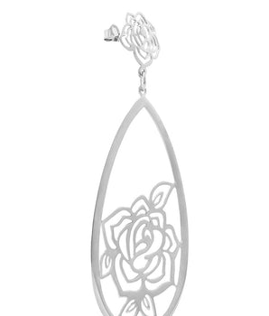RHODIUM PLATED EARRING