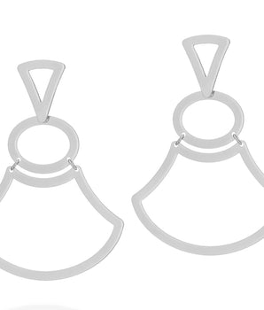 RHODIUM PLATED EARRING