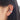 RHODIUM PLATED EARRING WITH ZIRCONIA